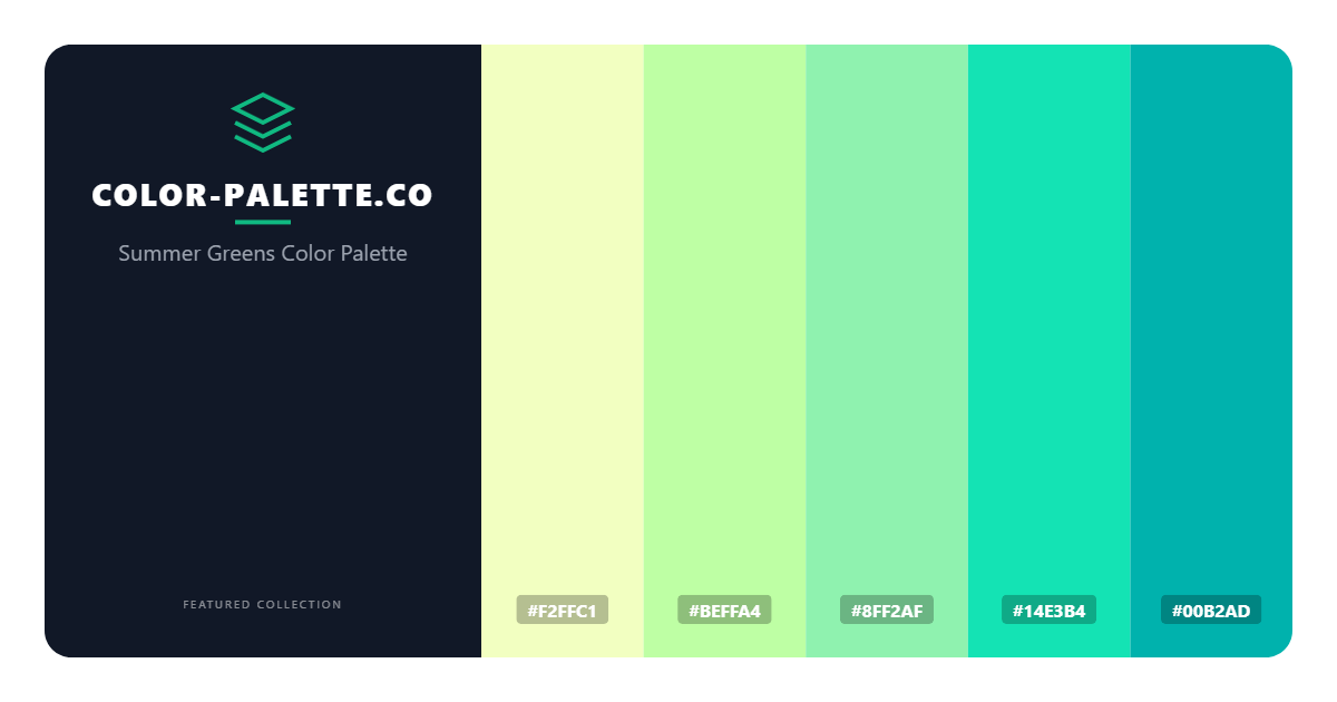 Summer Greens Color Palette