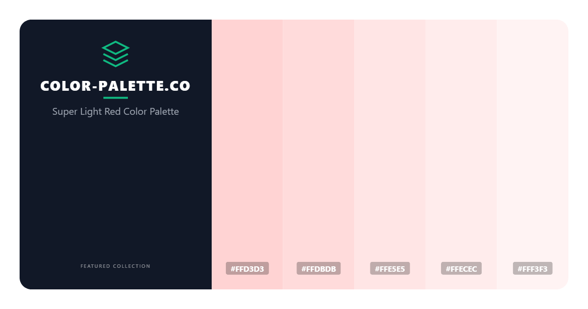 Super Light Red Color Palette
