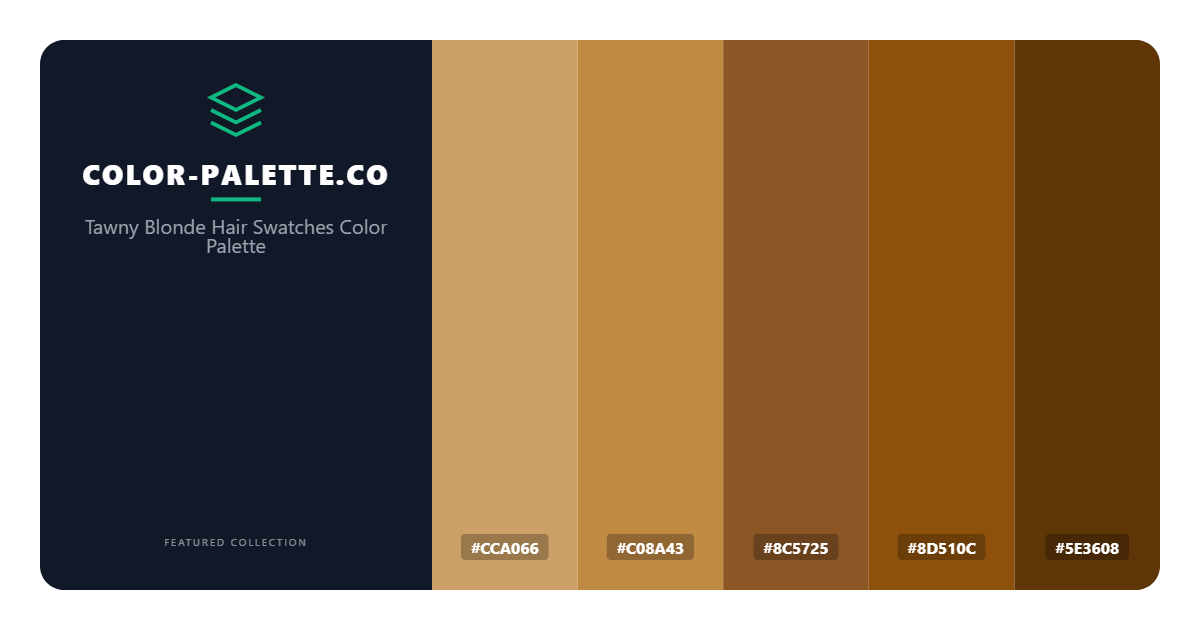 Tawny Blonde Hair Swatches Color Palette
