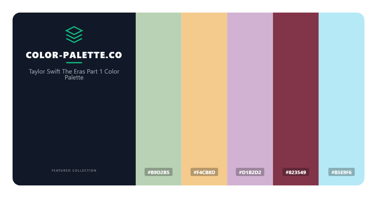 Taylor Swift The Eras Part 1 Color Palette