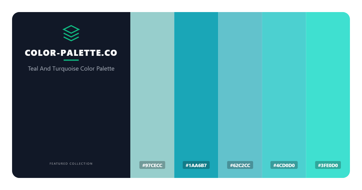 Teal And Turquoise Color Palette