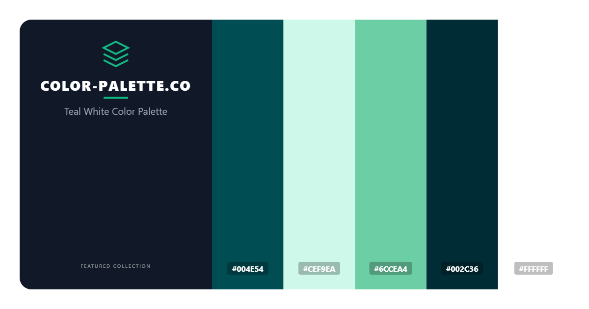 Teal White Color Palette