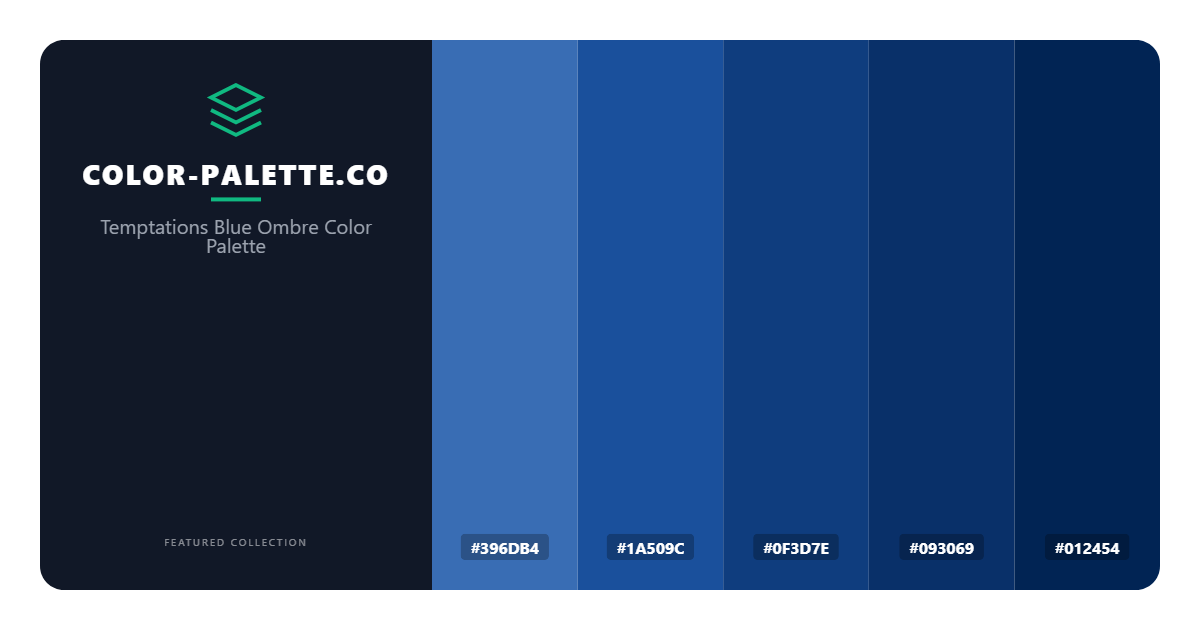Temptations Blue Ombre Color Palette