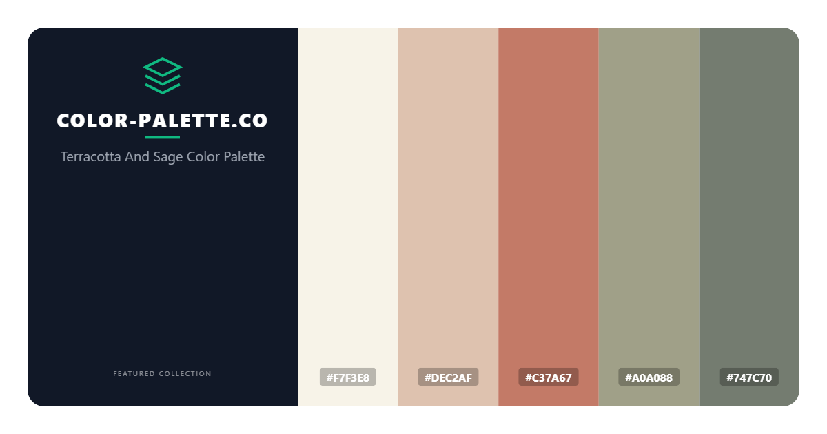 Terracotta And Sage Color Palette