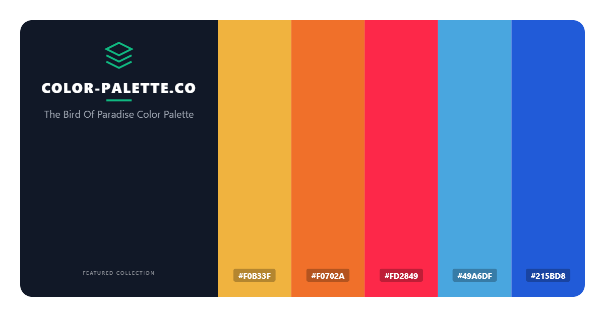 The Bird Of Paradise Color Palette