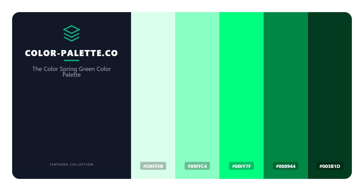 The Color Spring Green Color Palette