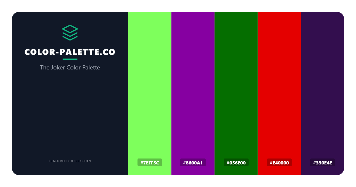 The Joker Color Palette