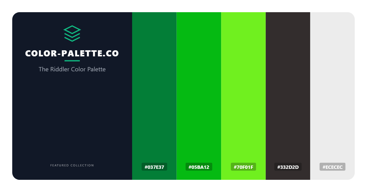 The Riddler Color Palette