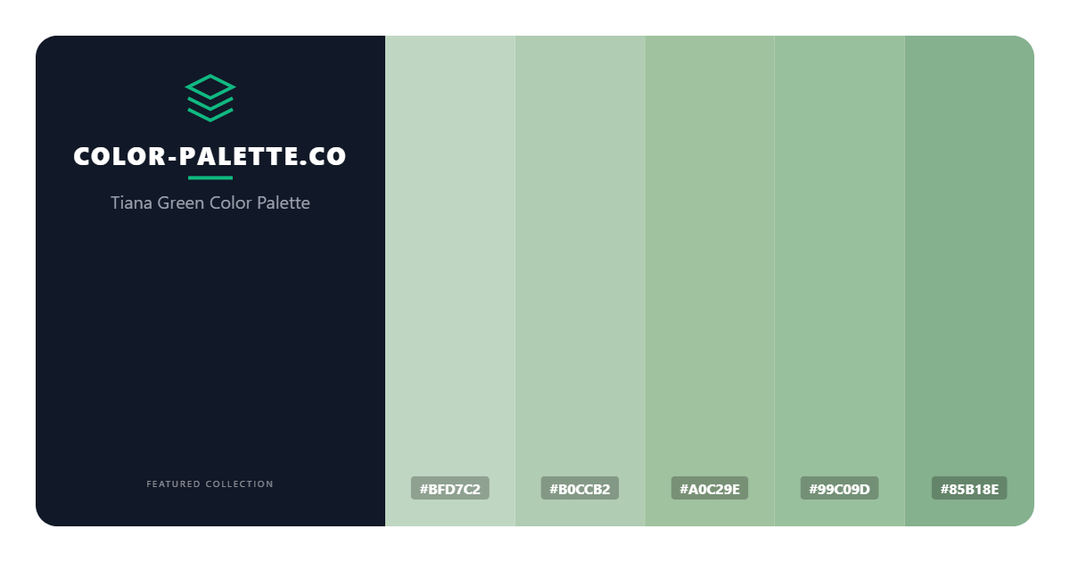 Tiana Green Color Palette