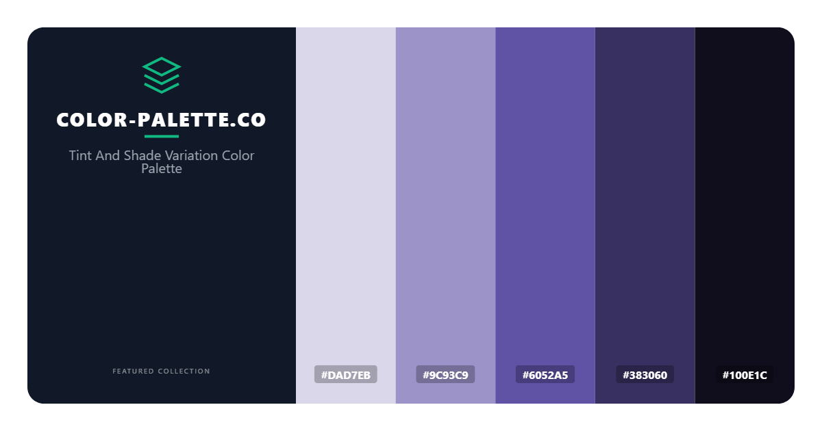 Tint And Shade Variation Color Palette
