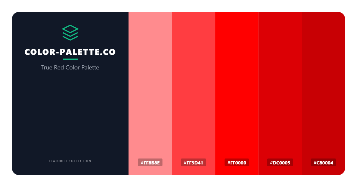 True Red Color Palette