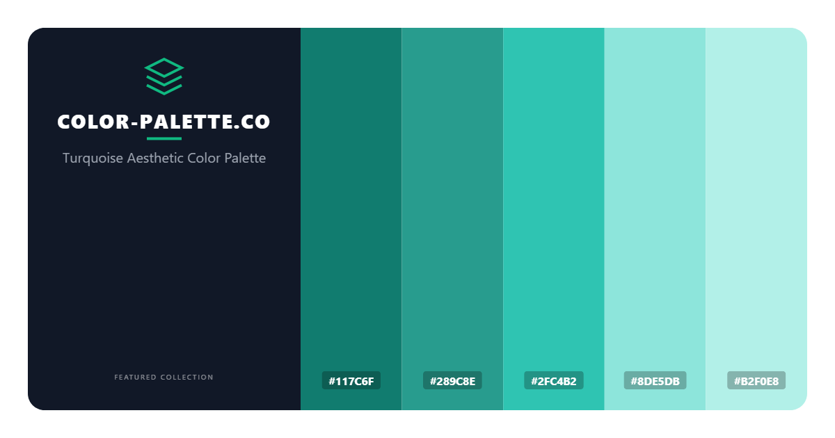 Turquoise Aesthetic Color Palette
