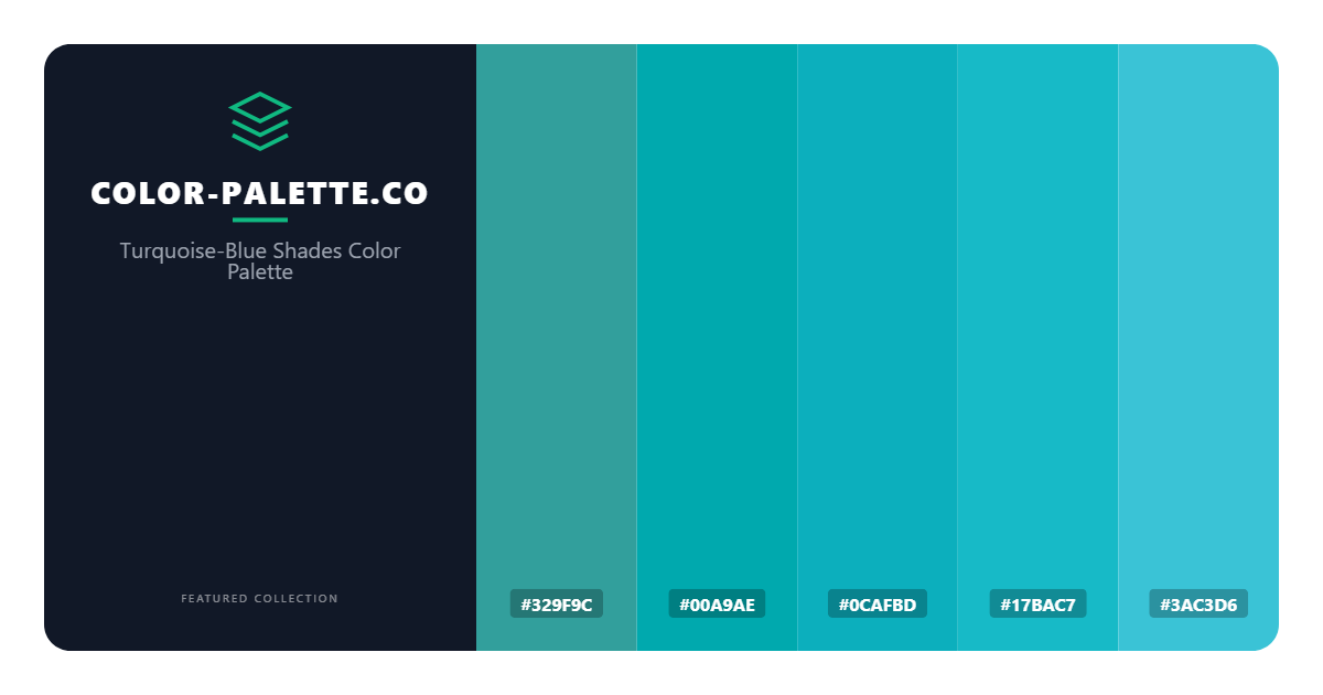 Turquoise-Blue Shades Color Palette