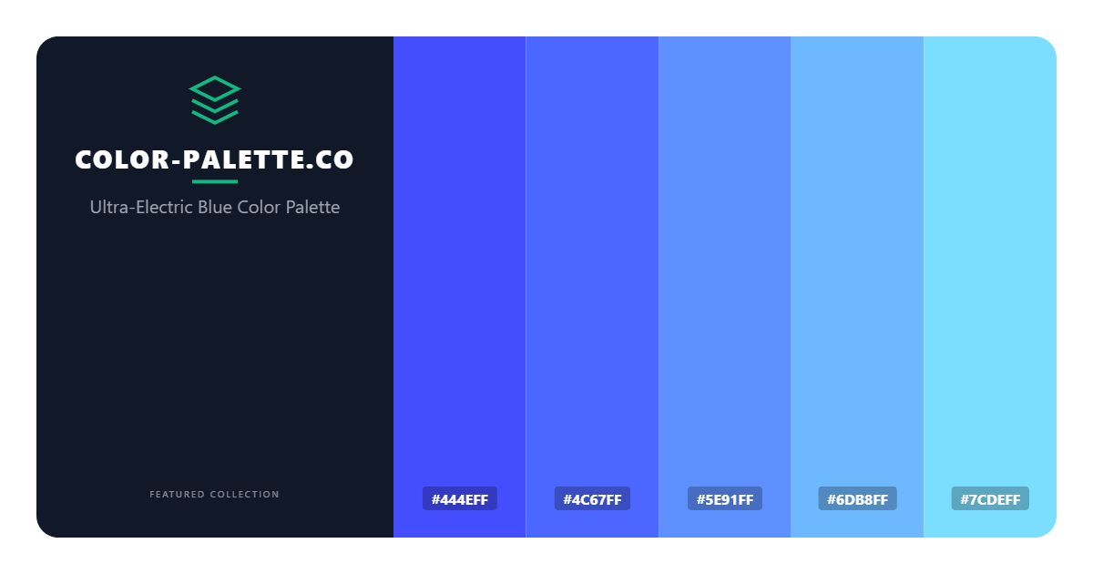 Ultra-Electric Blue Color Palette
