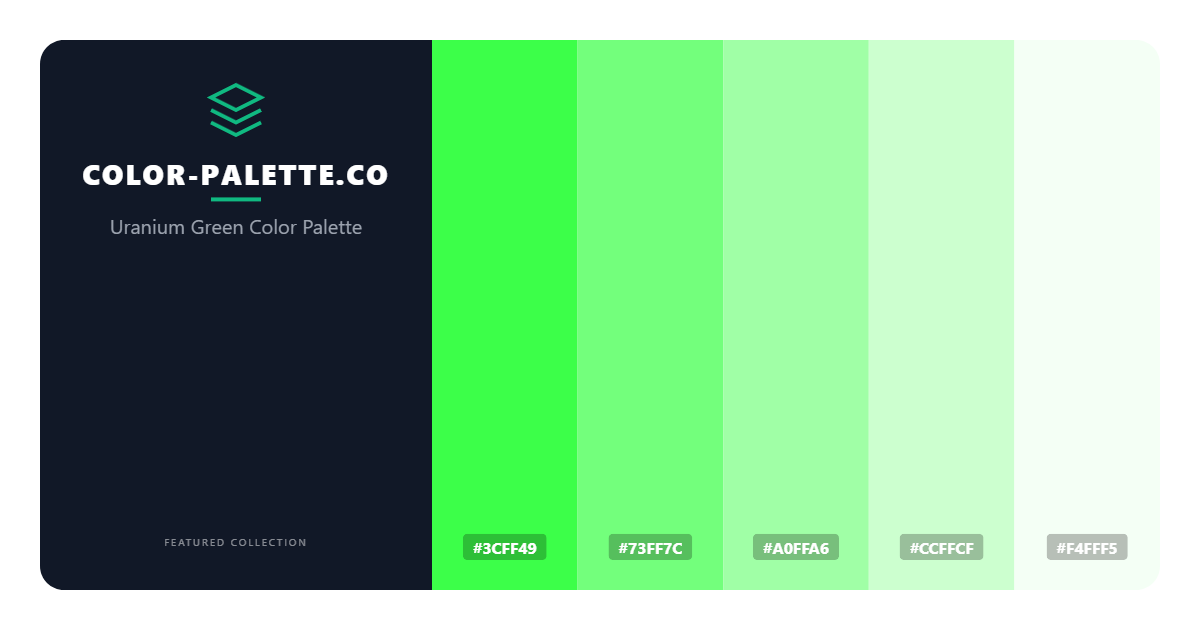 Uranium Green Color Palette