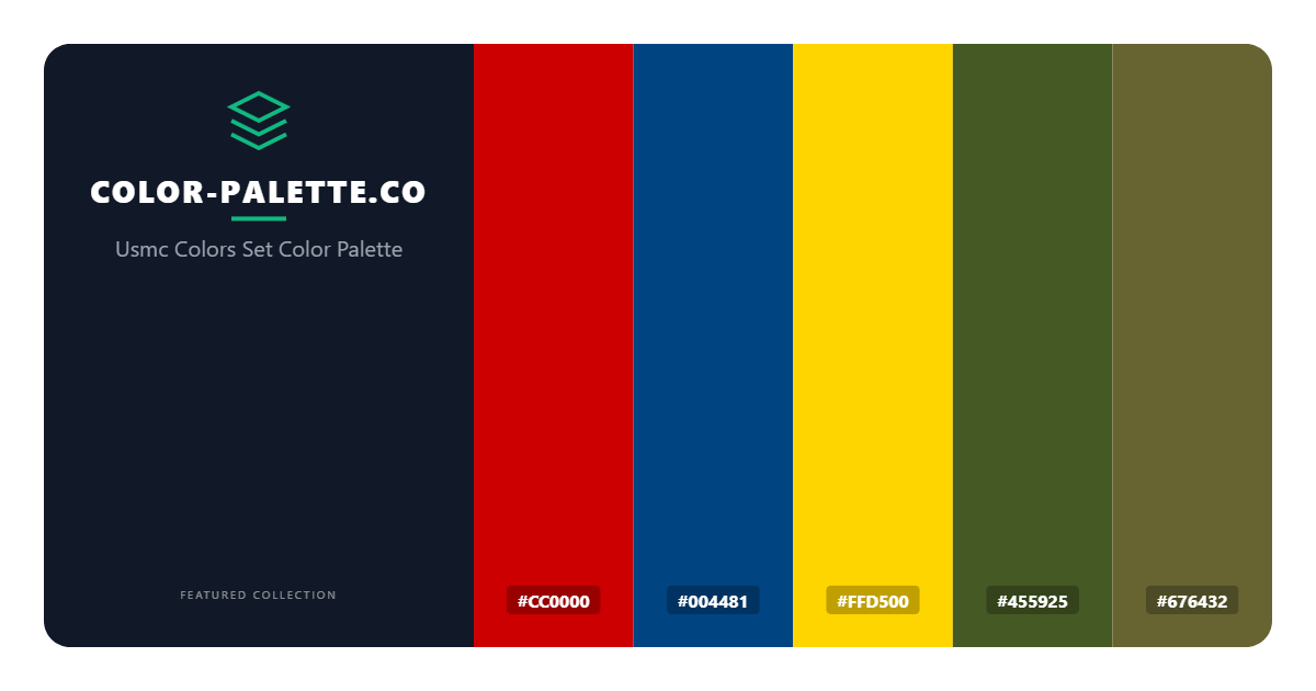 Usmc Colors Set Color Palette
