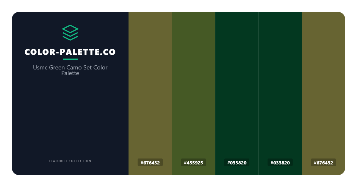 Usmc Green Camo Set Color Palette