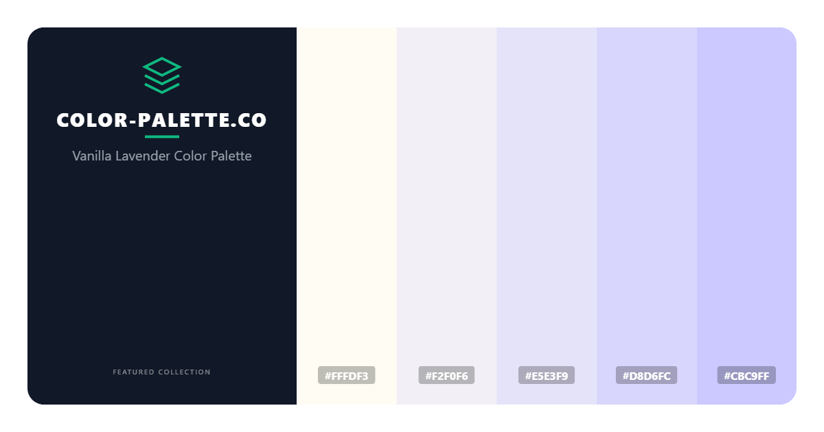 Vanilla Lavender Color Palette