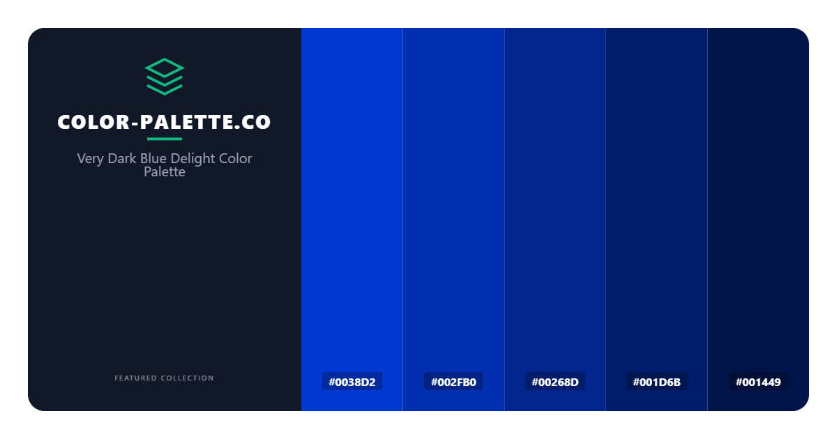 Very Dark Blue Delight Color Palette