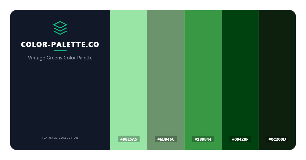 Vintage Greens Color Palette