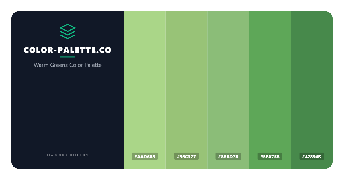 Warm Greens Color Palette
