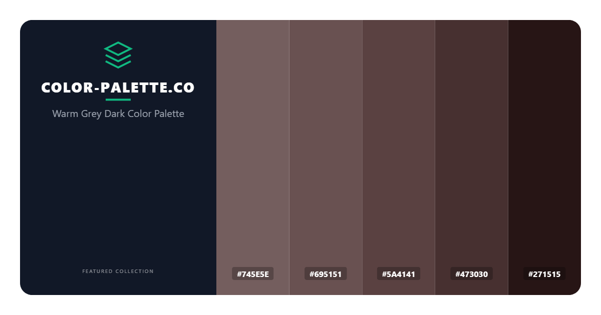 Warm Grey Dark Color Palette