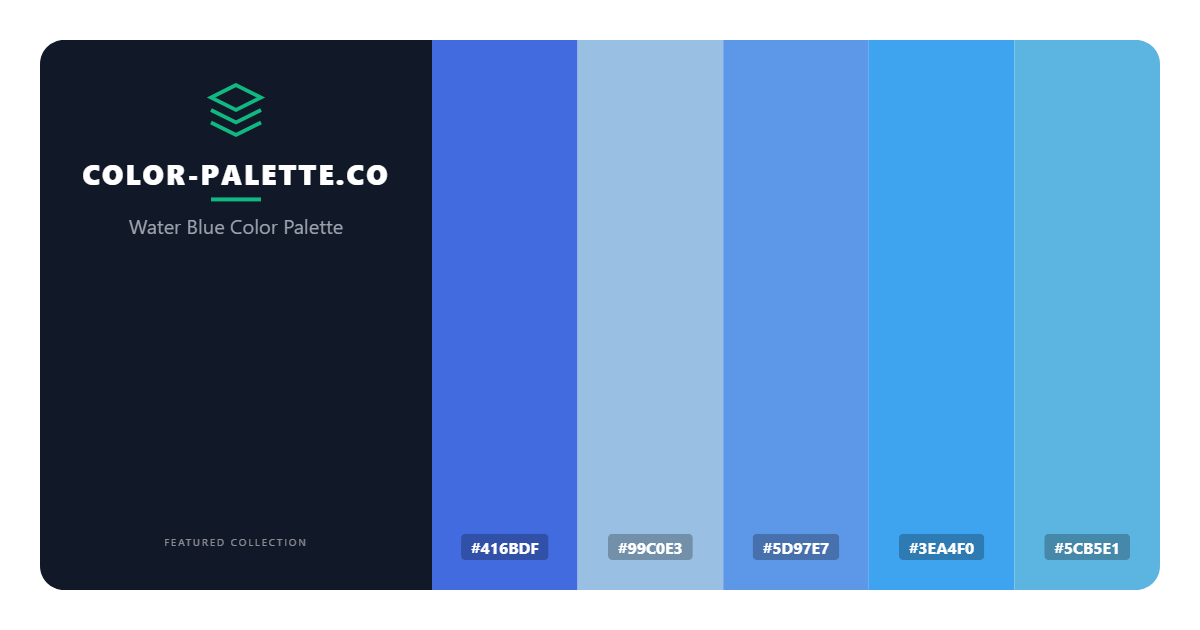 Water Blue Color Palette