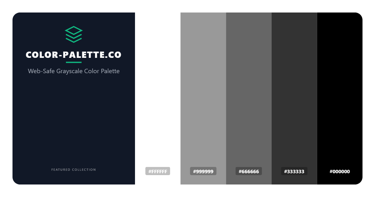 Web-Safe Grayscale Color Palette