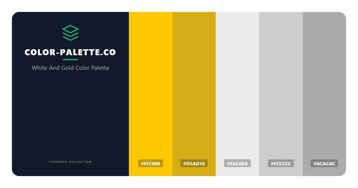 White And Gold Color Palette