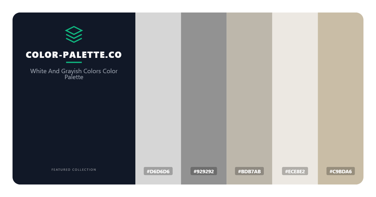 White And Grayish Colors Color Palette