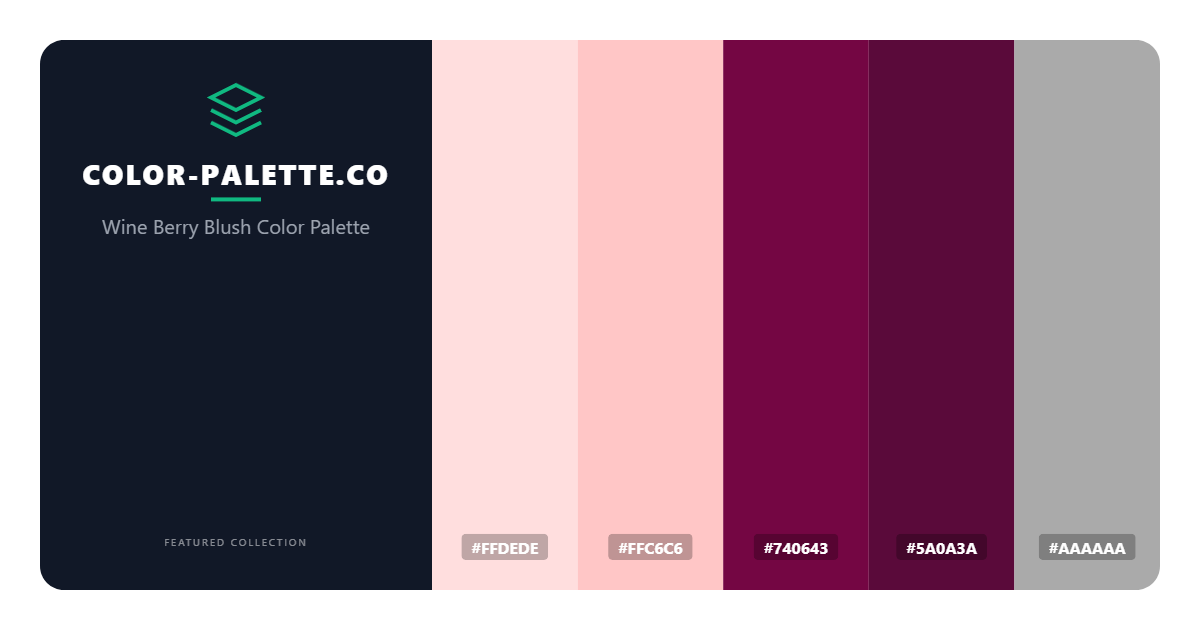 Wine Berry Blush Color Palette