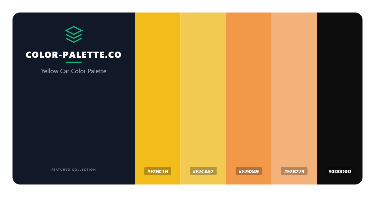 Yellow Car Color Palette