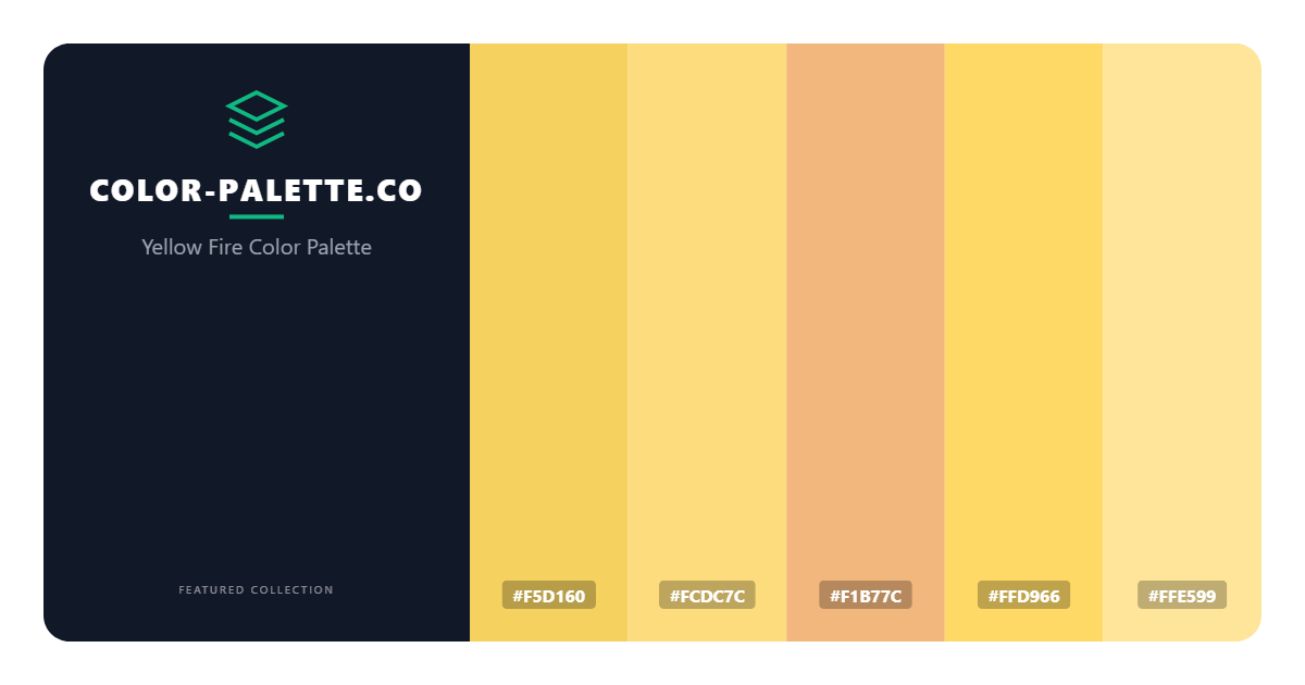 Yellow Fire Color Palette