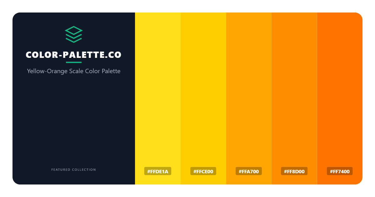Yellow-Orange Scale Color Palette
