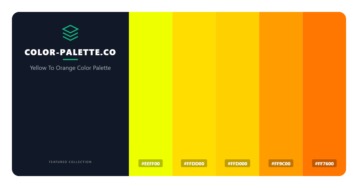 Yellow To Orange Color Palette