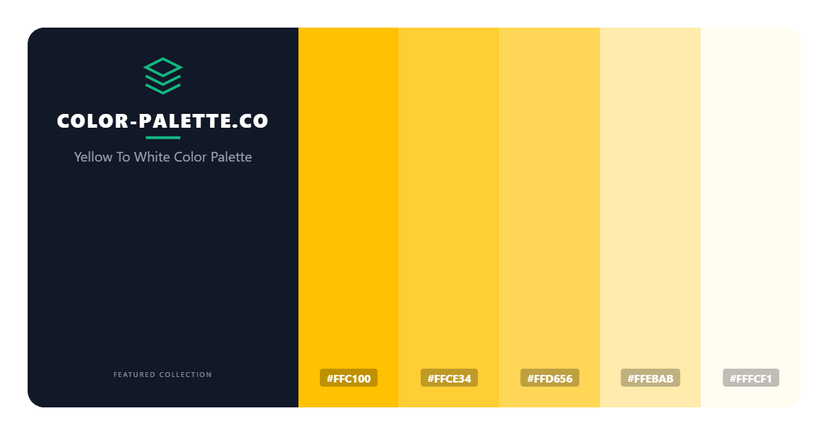 Yellow To White Color Palette