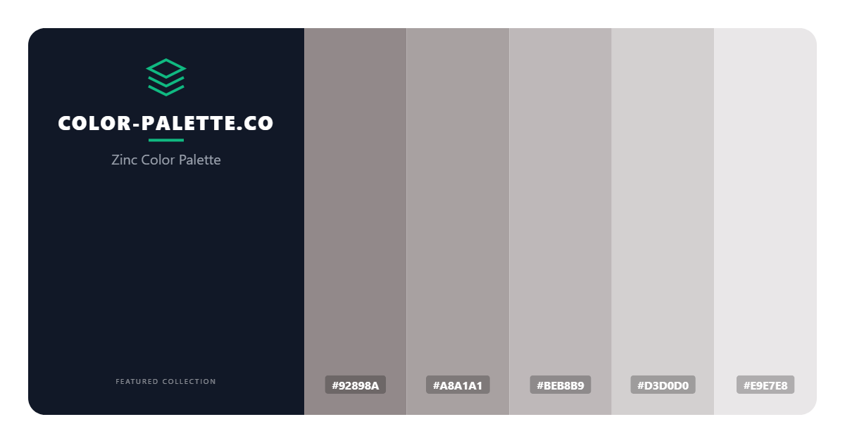 Zinc Color Palette
